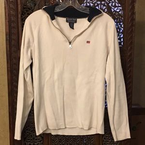 Ralph Lauren Cream and Navy Polo sweater